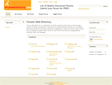 Tablet Screenshot of forumwebdirectory.com